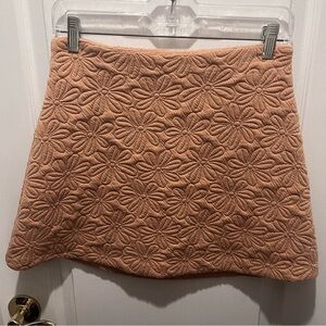 Cooperative | Peach Retro Daisy Mini Skirt | Size Small